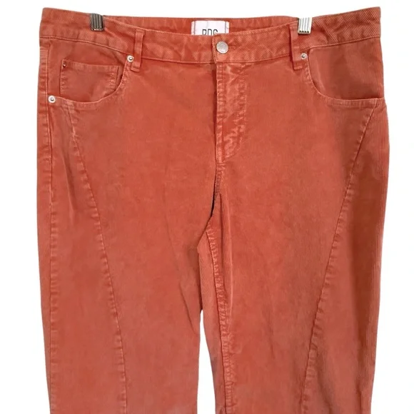 Urban Outfitters BDG Extreme Flare Corduroy Pants Women’s Sz 32 Tangerine Orange - Picture 5 of 16